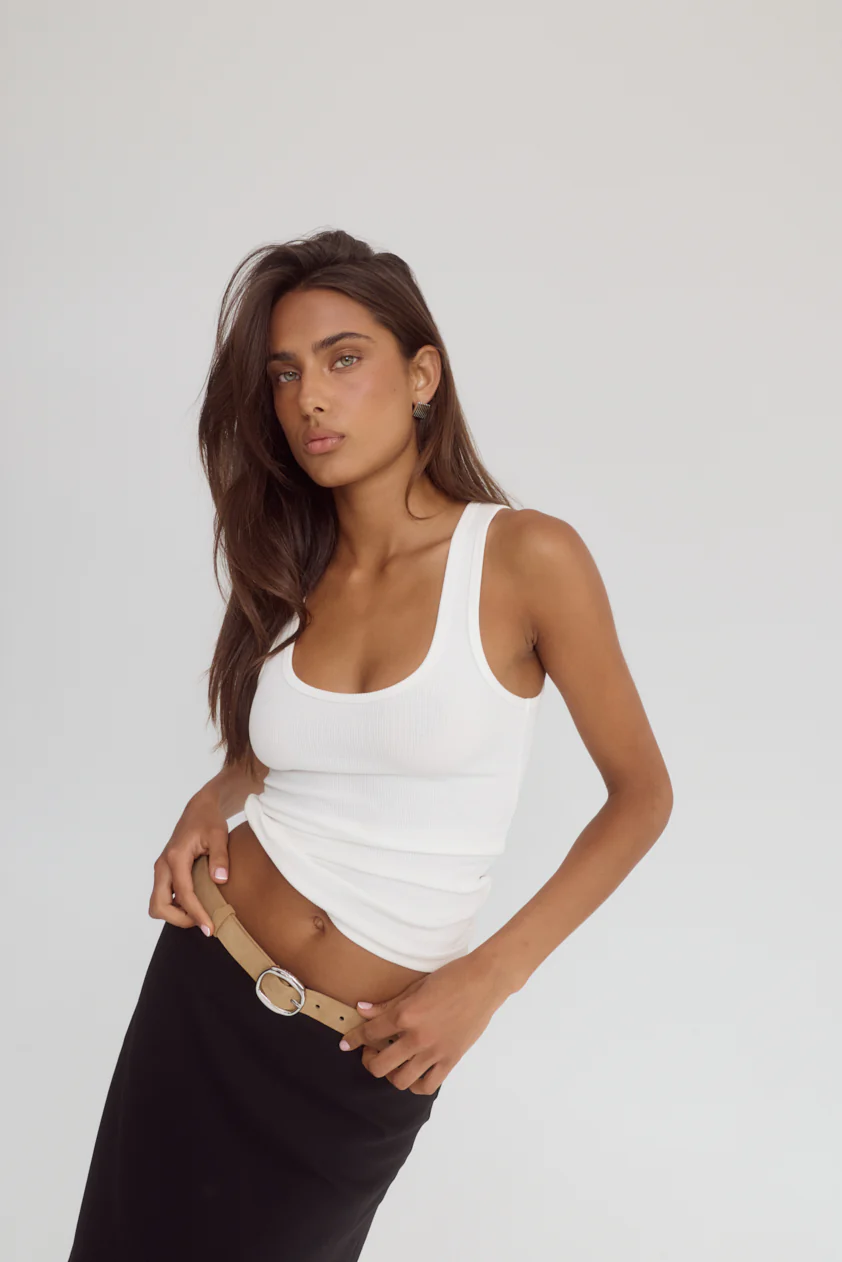 Bennet Belt | Blonde Suede | Silver - Image 3
