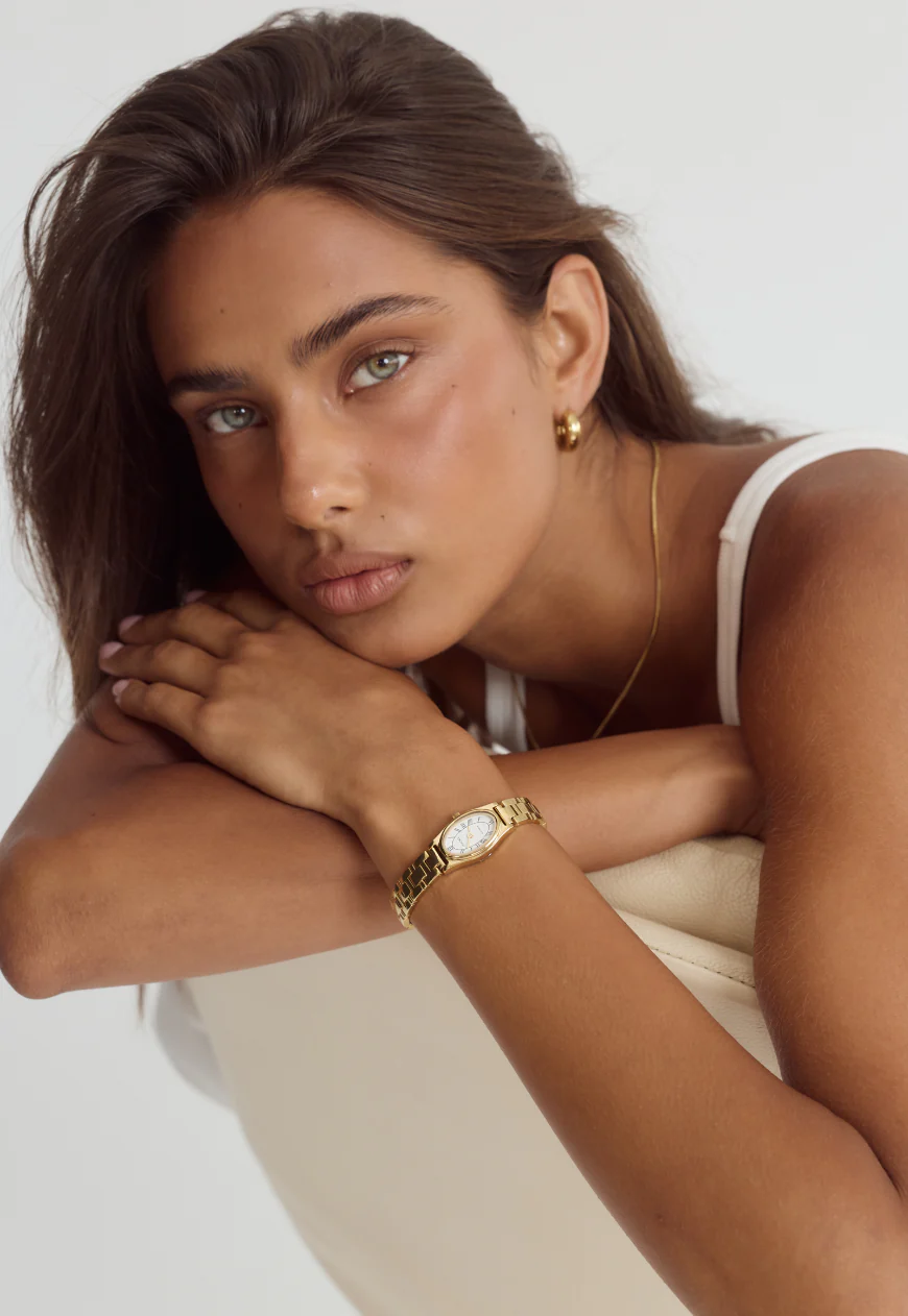 Emmeline Watch | White | 14K Gold - Image 3
