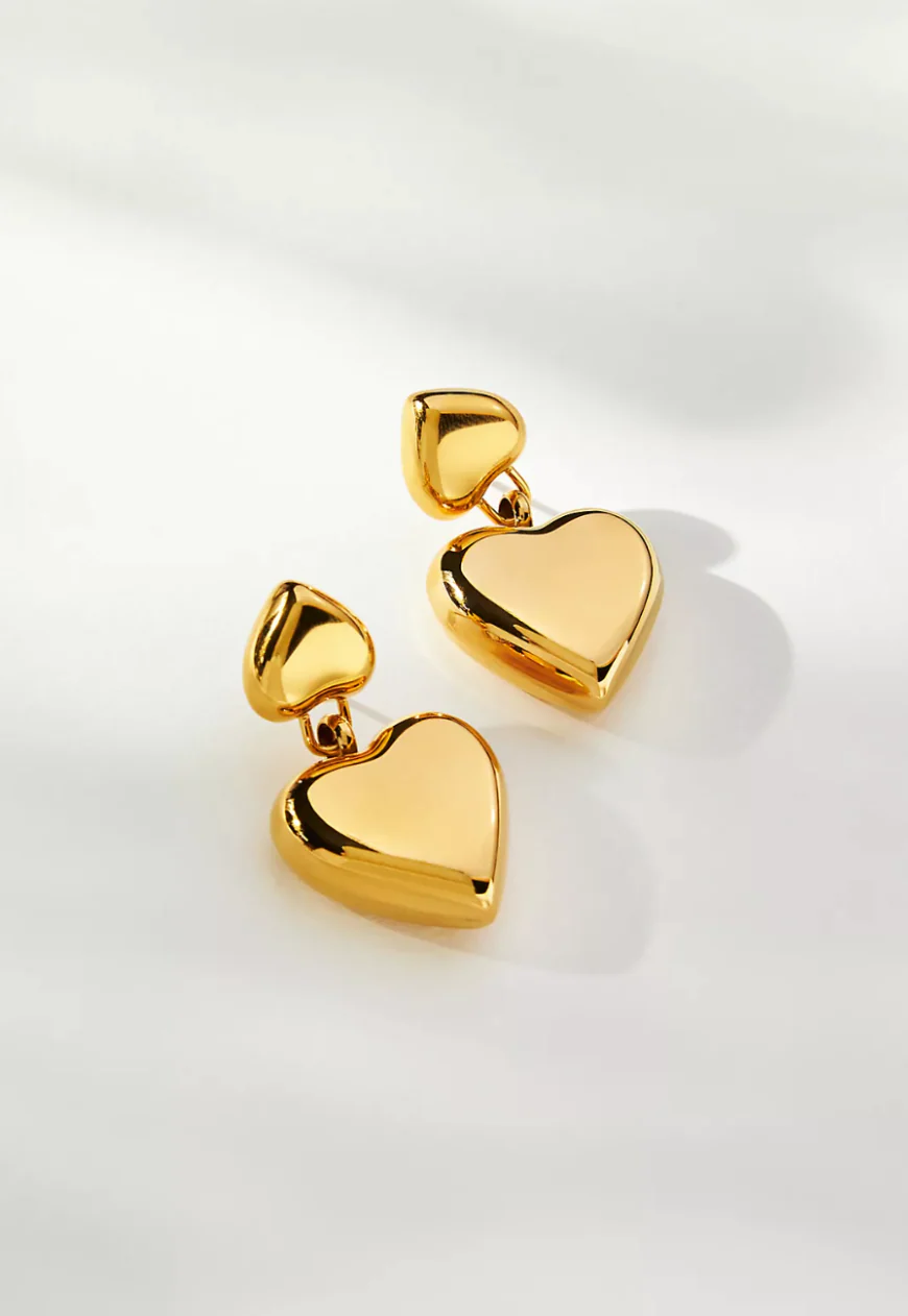 Romee Heart Earrings | 18K Gold - Image 4